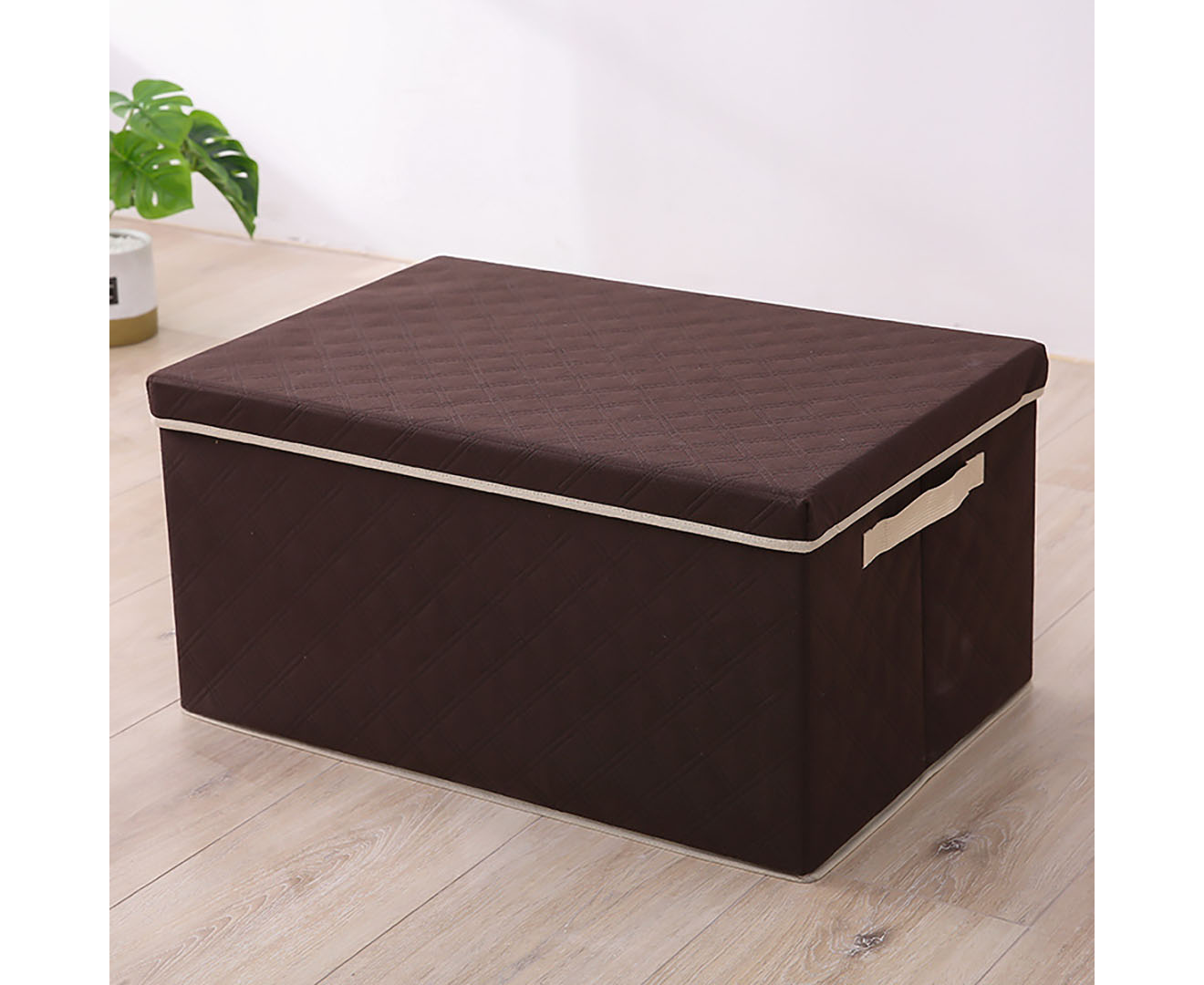 Soga Extra Large Coffee Non-Woven Diamond Quilt Grid Fabric Storage/Organizer Box, Furniture, Storage &Amp; Shelving, Home Storage, , ,  - Nz Depot 2