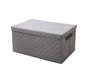 Soga Extra Large Grey Non Woven Diamond Quilt Grid Fabric Storageorganizer Box Nz Depot - Nz Depot