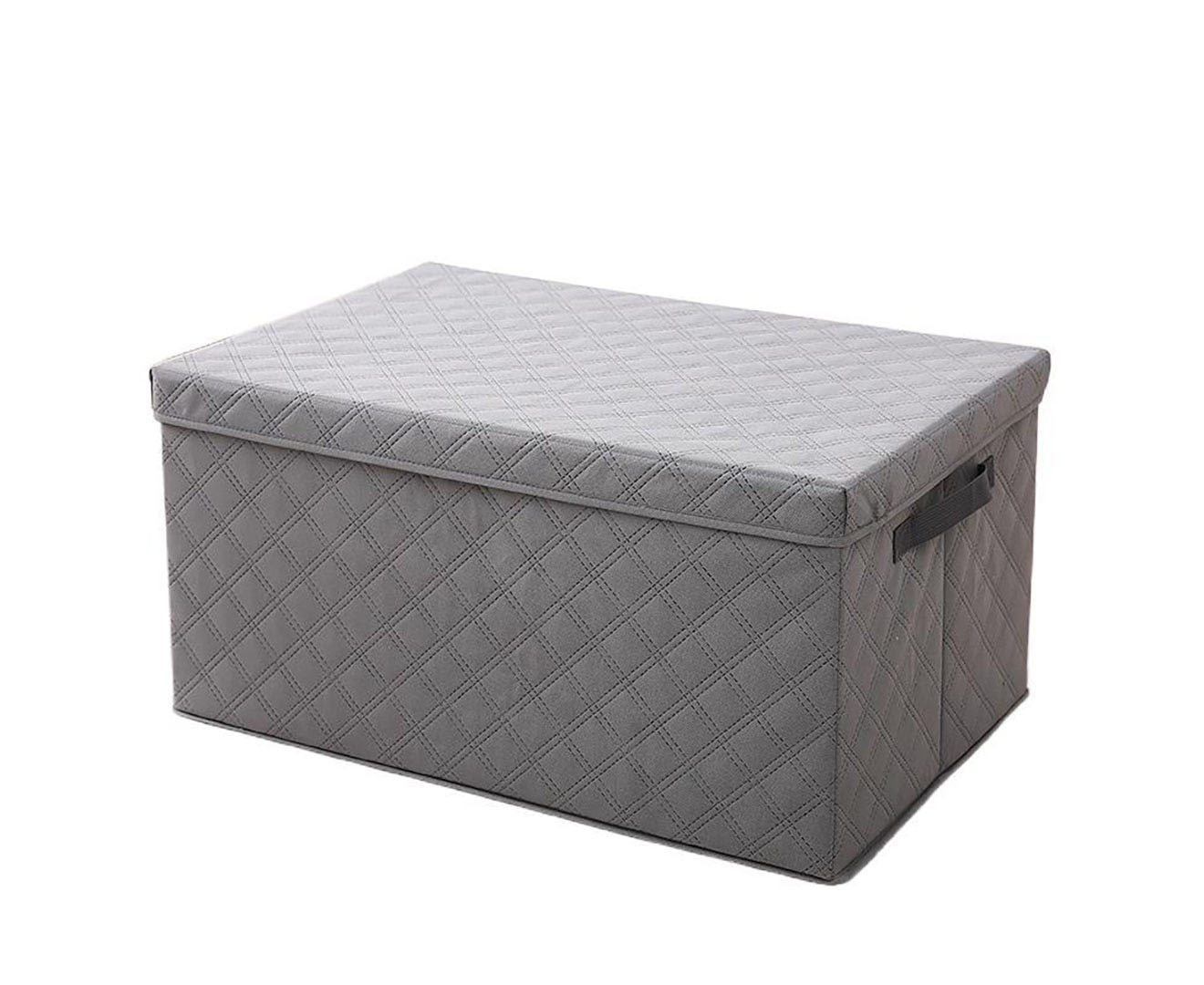 Soga Extra Large Grey Non-Woven Diamond Quilt Grid Fabric Storage/Organizer Box, Furniture, Storage &Amp; Shelving, Home Storage, , ,  - Nz Depot 1