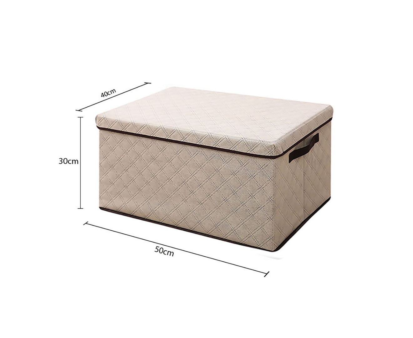 Soga Large Beige Non-Woven Diamond Quilt Grid Fabric Storage/Organizer Box, Furniture, Storage &Amp; Shelving, Home Storage, , ,  - Nz Depot 7