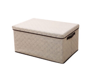 Soga Medium Beige Non Woven Diamond Quilt Grid Fabric Storageorganizer Box Nz Depot - Nz Depot