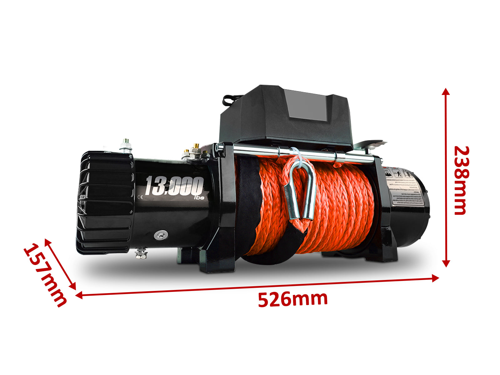 13000Lbs Winch Set-Syn. Rope