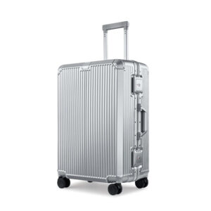 2-piece PC & Aluminum Luggage Set - Silver