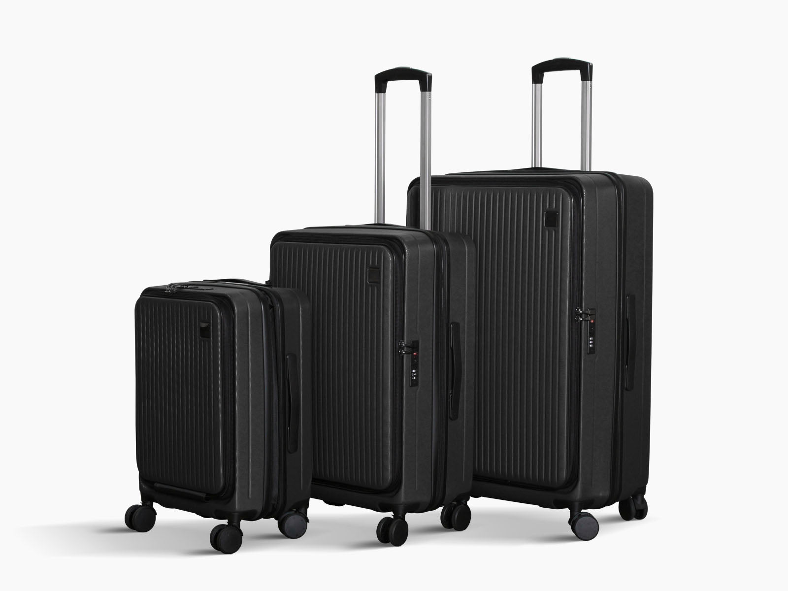 3 Piece Front Open Luggage Set Black Pr12959 Luggage Sets Nz Depot 9 - Nz Depot