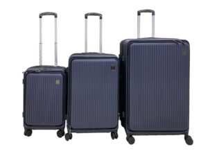 3 Piece Front Open Luggage Set Blue Pr12961 Luggage Sets Nz Depot - Nz Depot