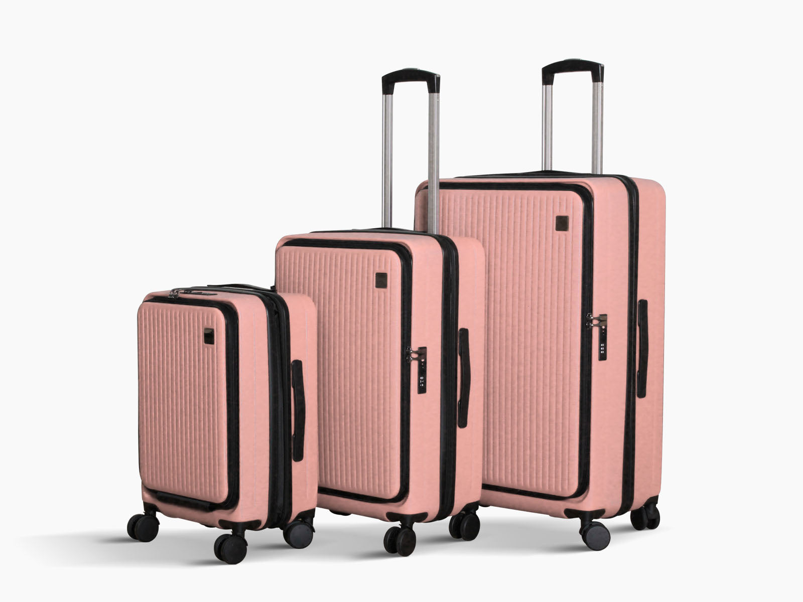 3 Piece Front Open Luggage Set Rose Gold Pr12960 Luggage Sets Nz Depot 7 - Nz Depot