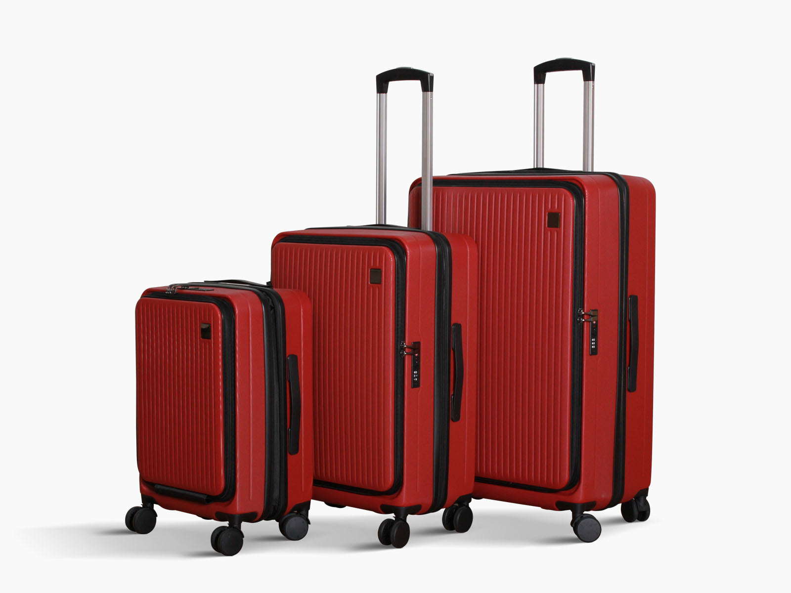 3 Piece Front Open Luggage Set Wine Red Pr12962 Luggage Sets Nz Depot 7 - Nz Depot