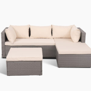 3PC Outdoor Sofa Beige