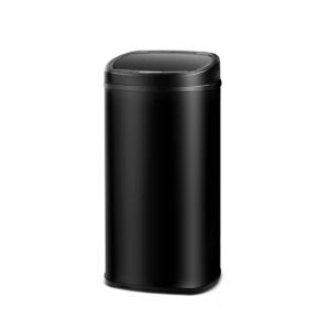 58L Square Sensor Bin Black