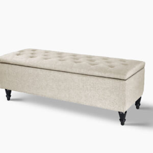 Abble Storage Ottoman Linen Beige L