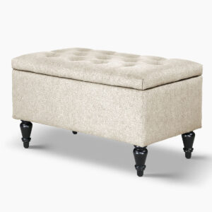 Abble Storage Ottoman Linen Beige S