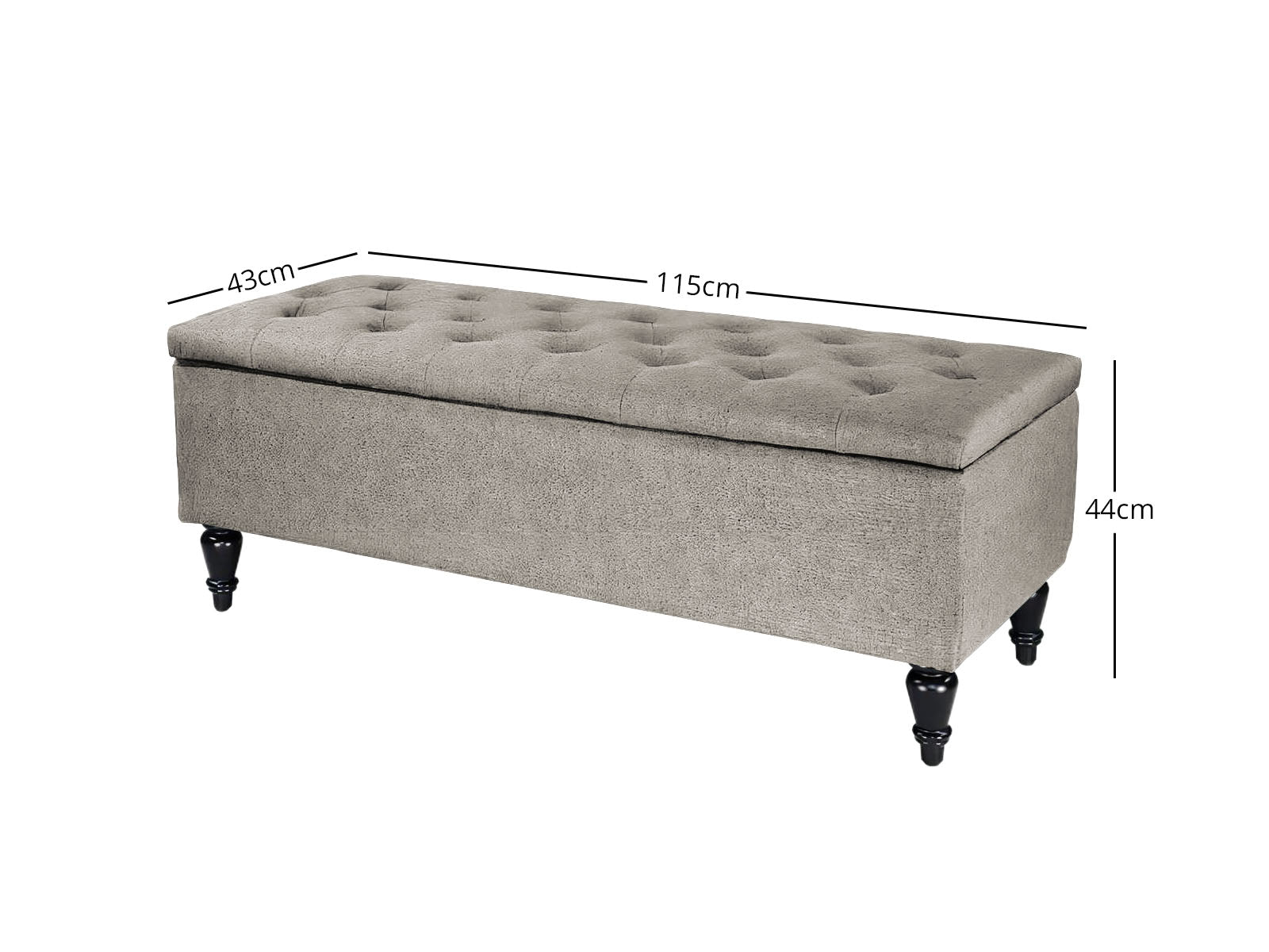 Abble Storage Ottoman Linen Grey L Pr65435 Ottomans Nz Depot 3 - Nz Depot