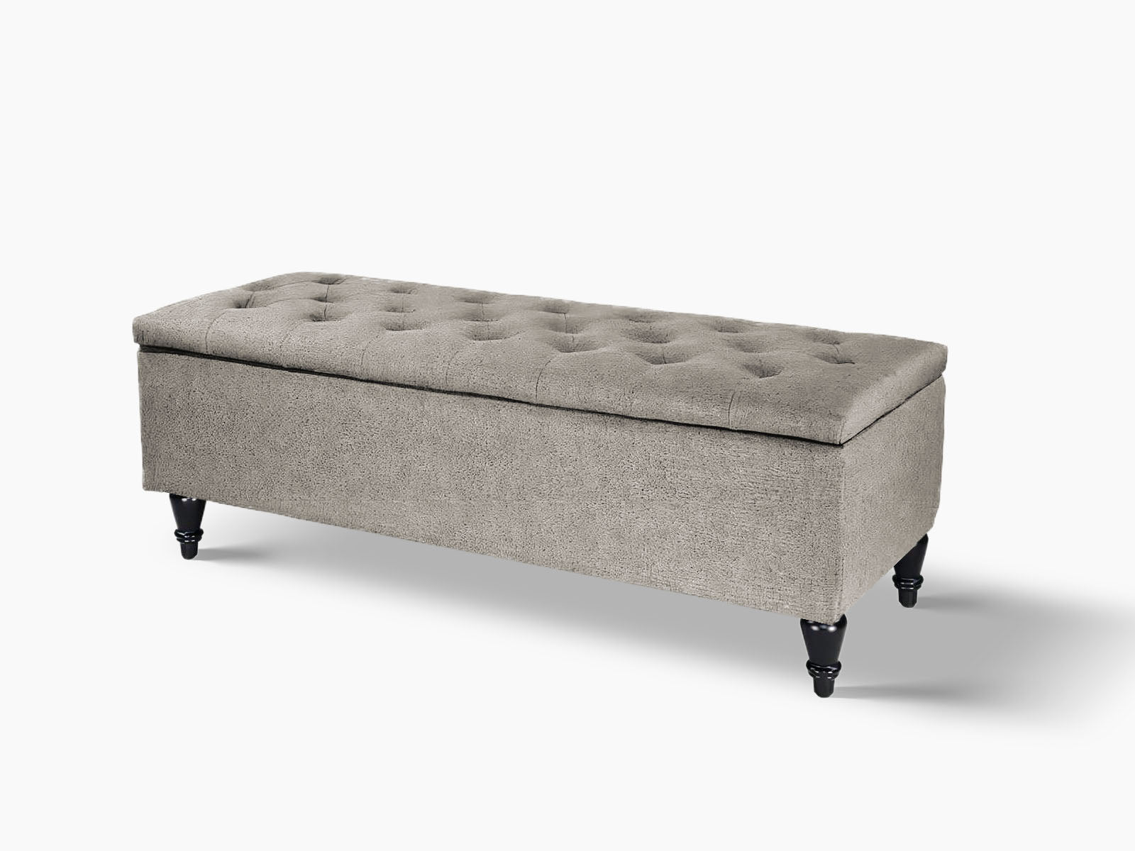 Abble Storage Ottoman Linen Grey L