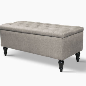 Abble Storage Ottoman Linen Grey M