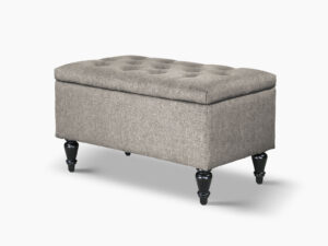 Abble Storage Ottoman Linen Grey S PR65429 Ottomans NZ DEPOT - NZ DEPOT