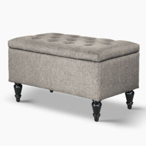 Abble Storage Ottoman Linen Grey S