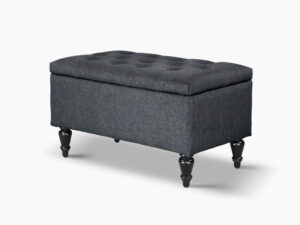 Abble Storage Ottoman Linen Navy S Pr65430 Ottomans Nz Depot - Nz Depot