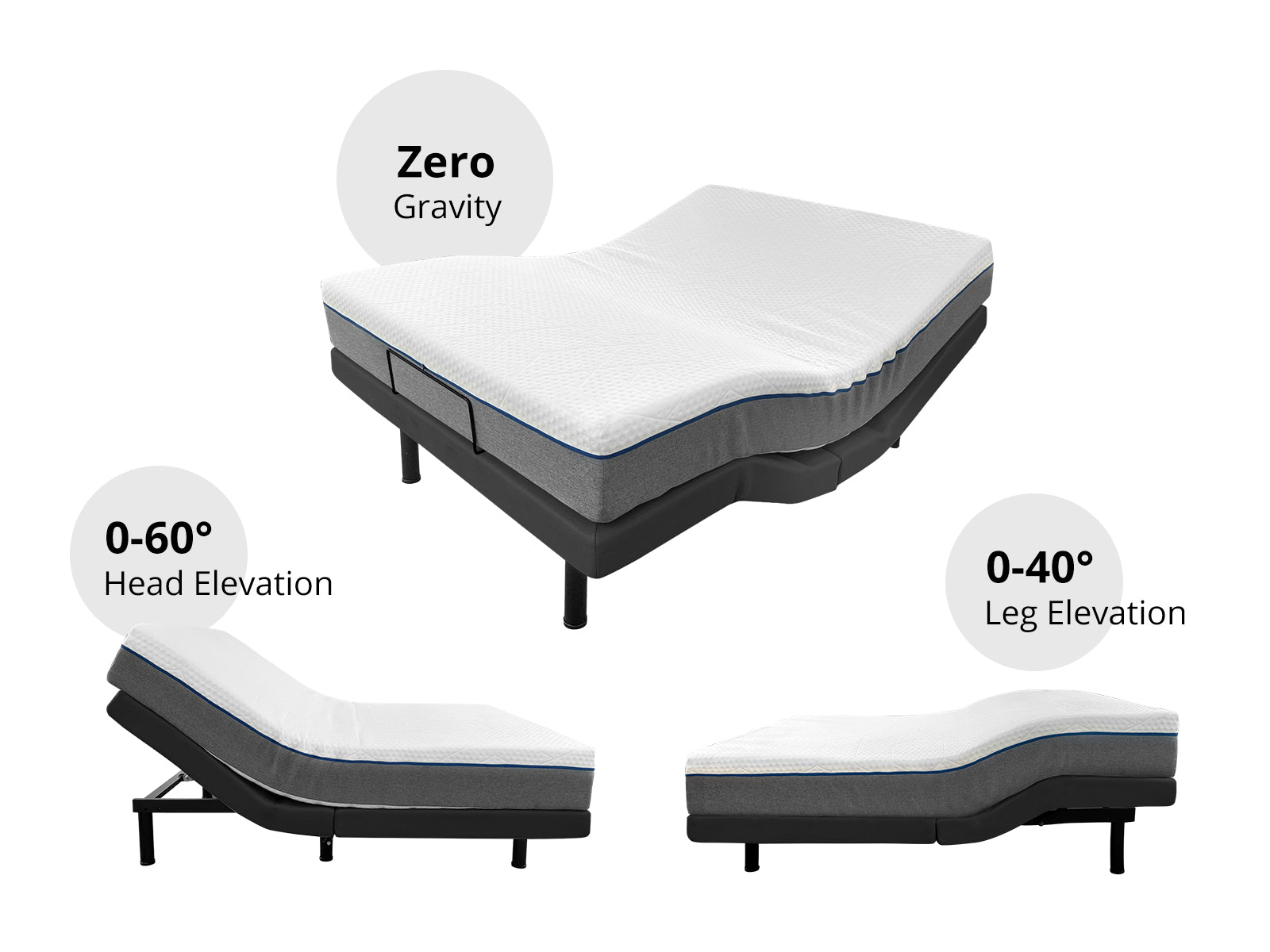 Adjustable Electric Bed Aqua200 Splitted Super King With Mattress Combo