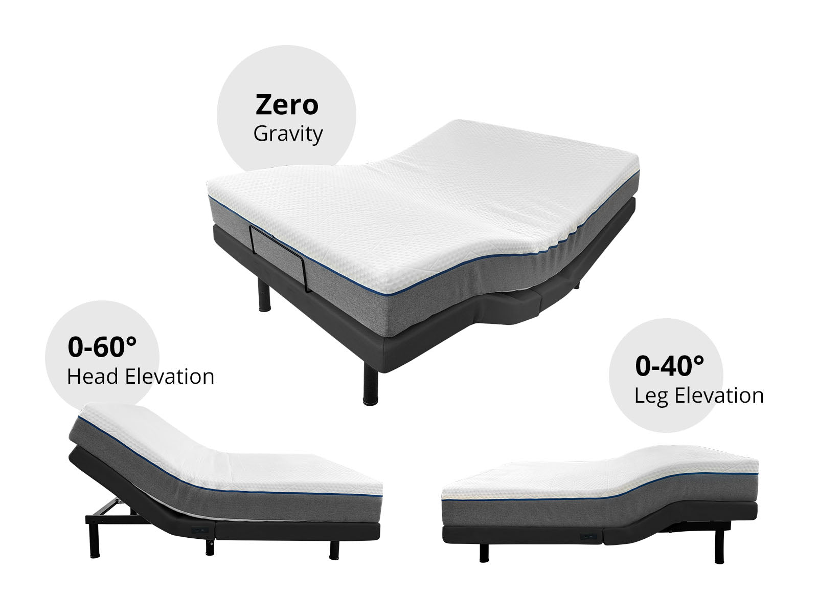 Adjustable Electric bed Aqua200M Long Single with Mattress Combo PR65624 Bed Frames NZ DEPOT 4