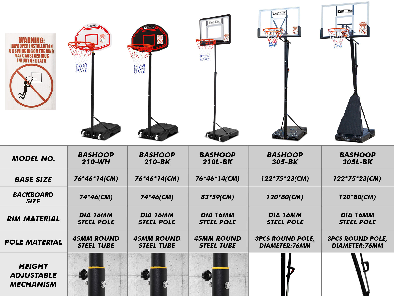 Adjustable Portable Basketball Stand Hoop Pr8097 Kid Organisers Nz Depot 7 - Nz Depot