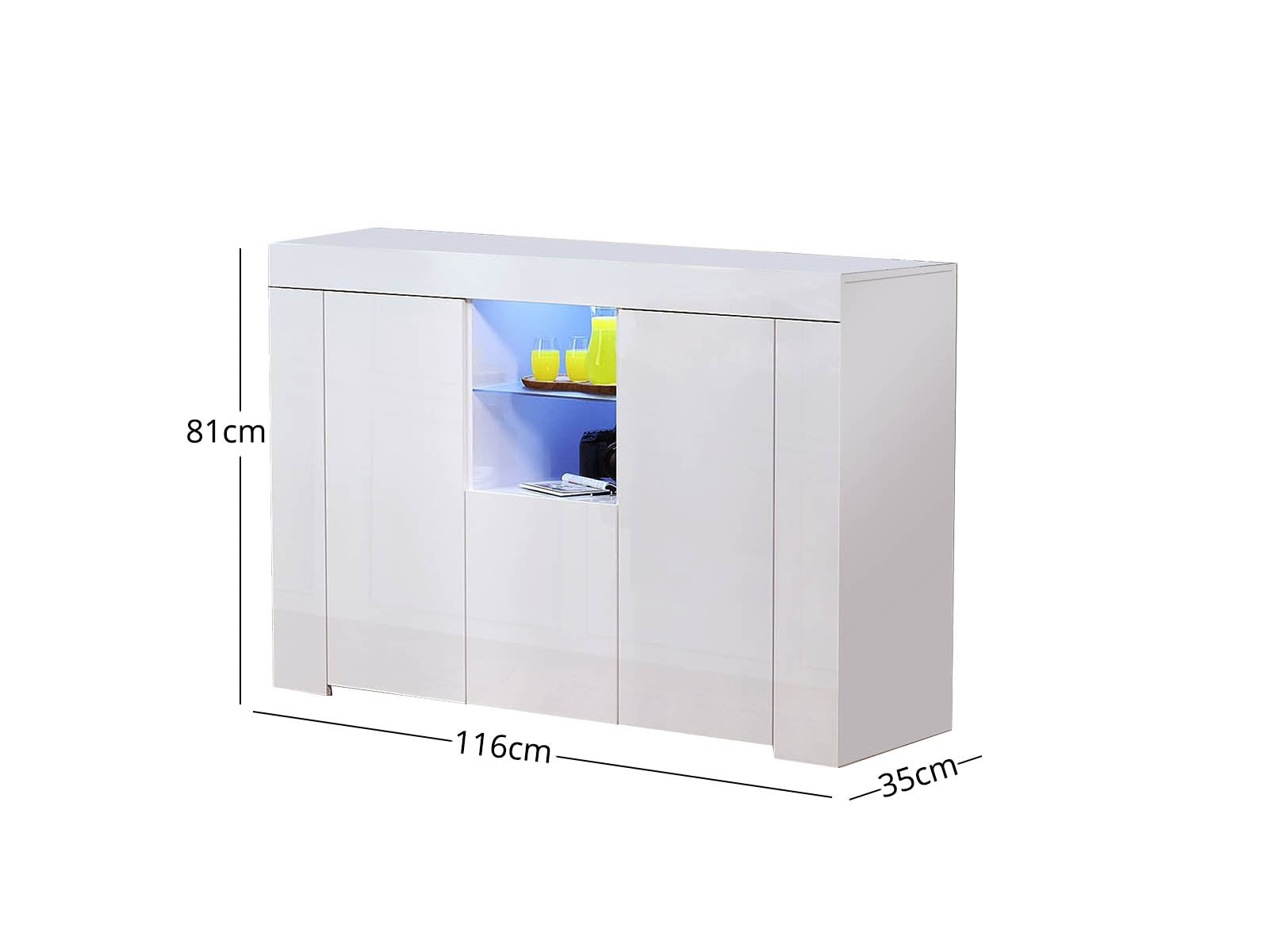 Anshos Storage Cabinet With Led Light Pr10107 Tallboys Nz Depot 4 - Nz Depot