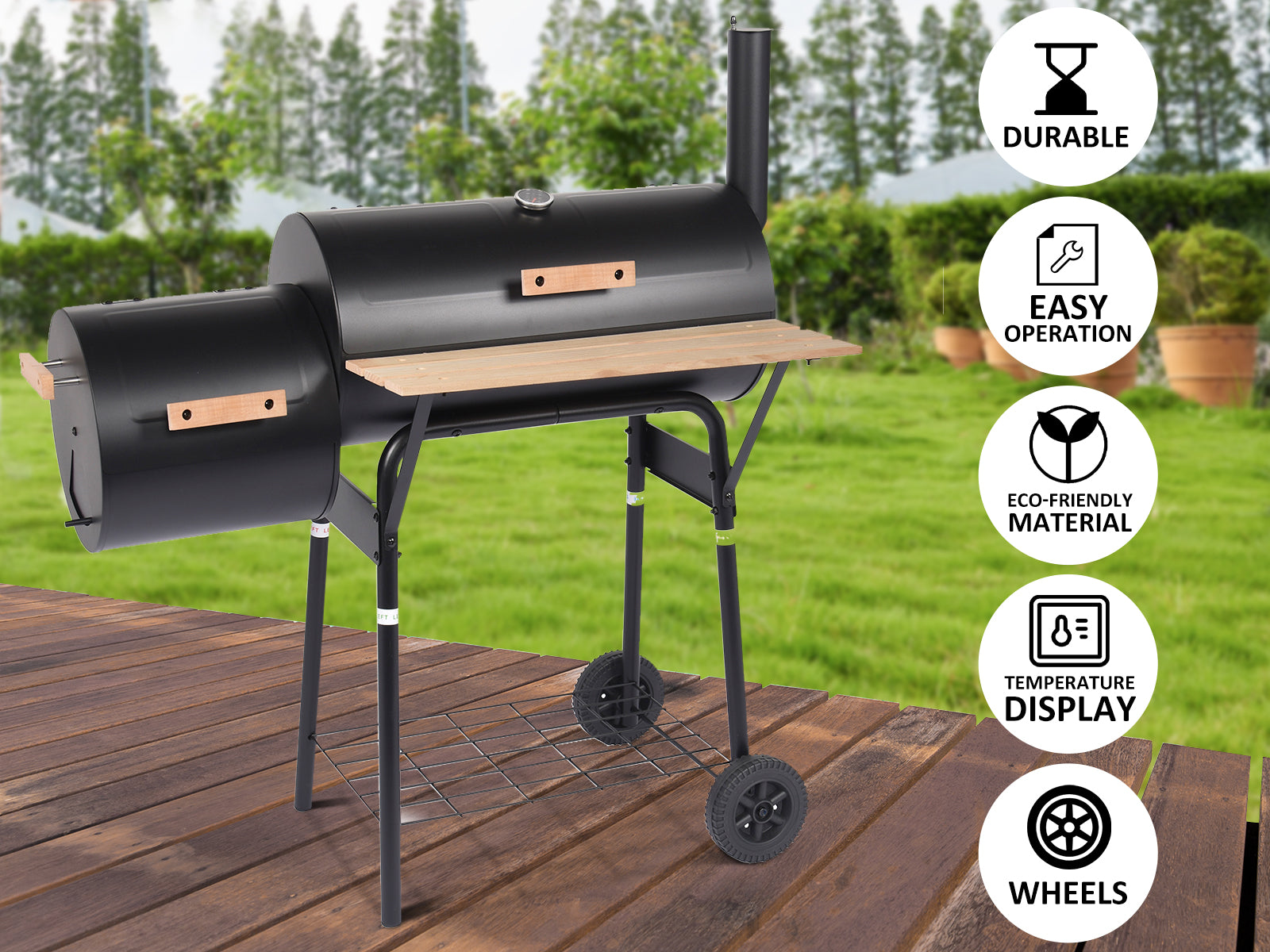 Bbq Grill And Smoker 2In1 Pr6232 All Outdoor Nz Depot 8 - Nz Depot