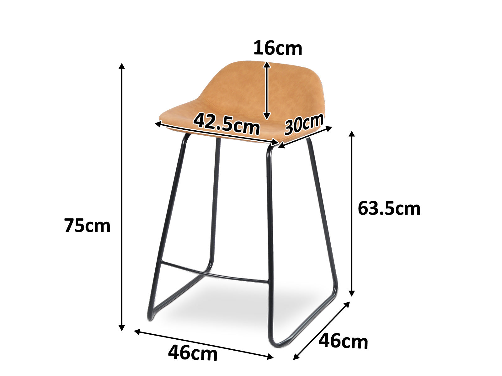 Bar Stools Iron Leg X2 Pr6538 Bar Stools Nz Depot 5 - Nz Depot