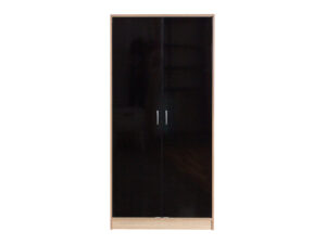 Bardalona 2 Door Wardrobe Black Pr8889 Wardrobes Nz Depot - Nz Depot