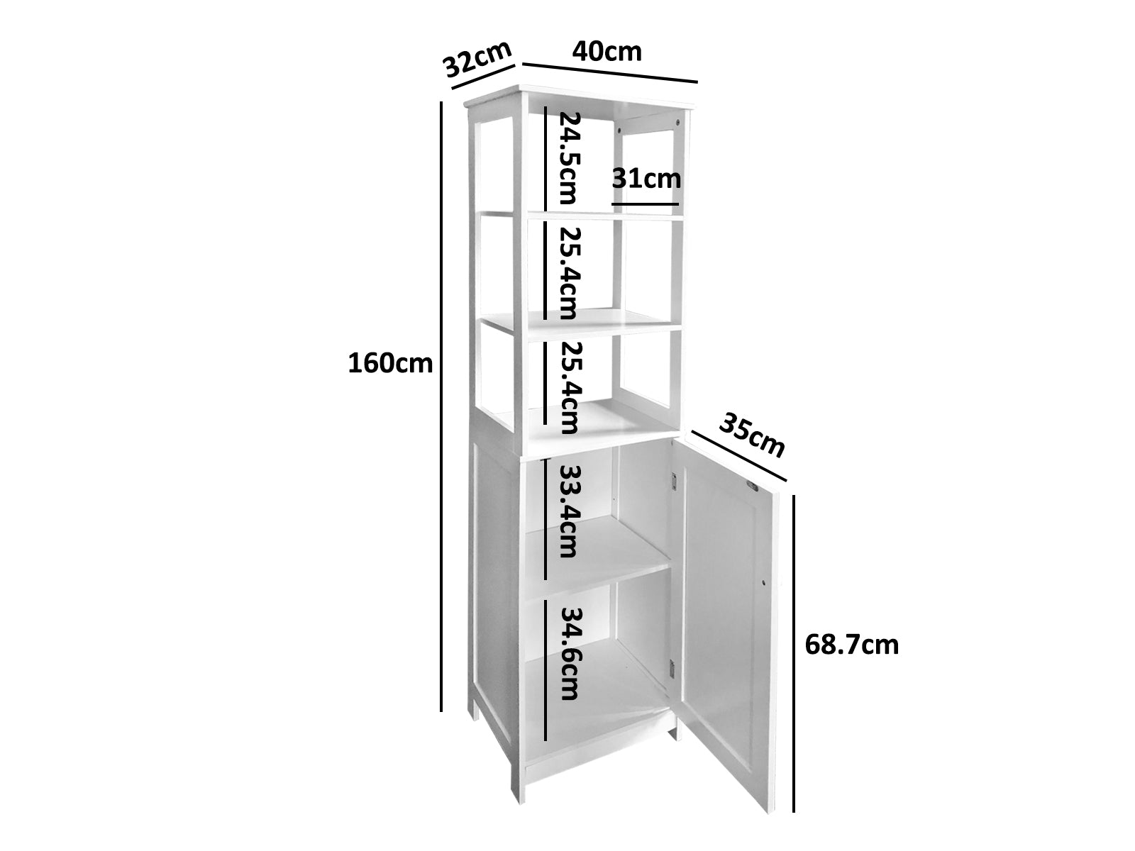 Bathroom Storage Cabinet Pr5199 Storage Cabinets Nz Depot 3 - Nz Depot