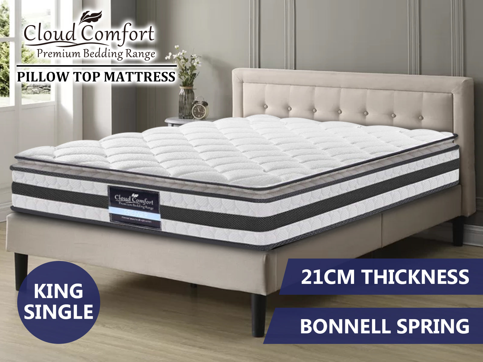 Bonnell Mattress King Single 21Cm Pr5202 1 Mattresses Nz Depot 4 - Nz Depot