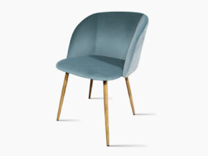 Brawley Dining Chair Velvet Aqua Blue Pr65605 Dining Chairs Nz Depot - Nz Depot