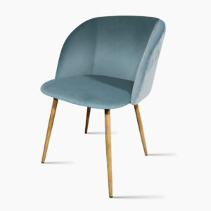 Brawley Dining Chair Velvet Aqua Blue