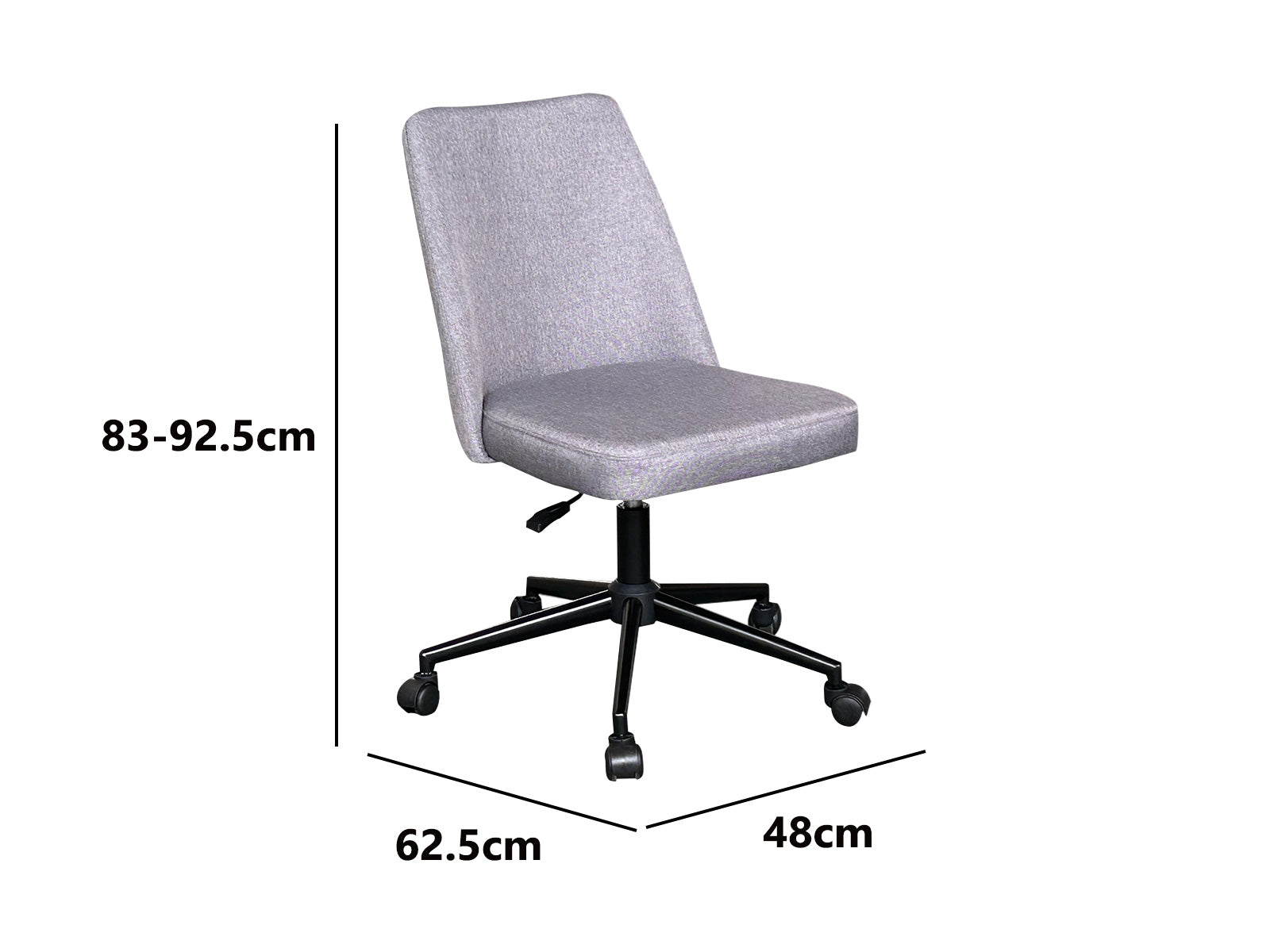 Buckley Office Chair Linen Grey Pr9536 Office Chairs Nz Depot 6 - Nz Depot