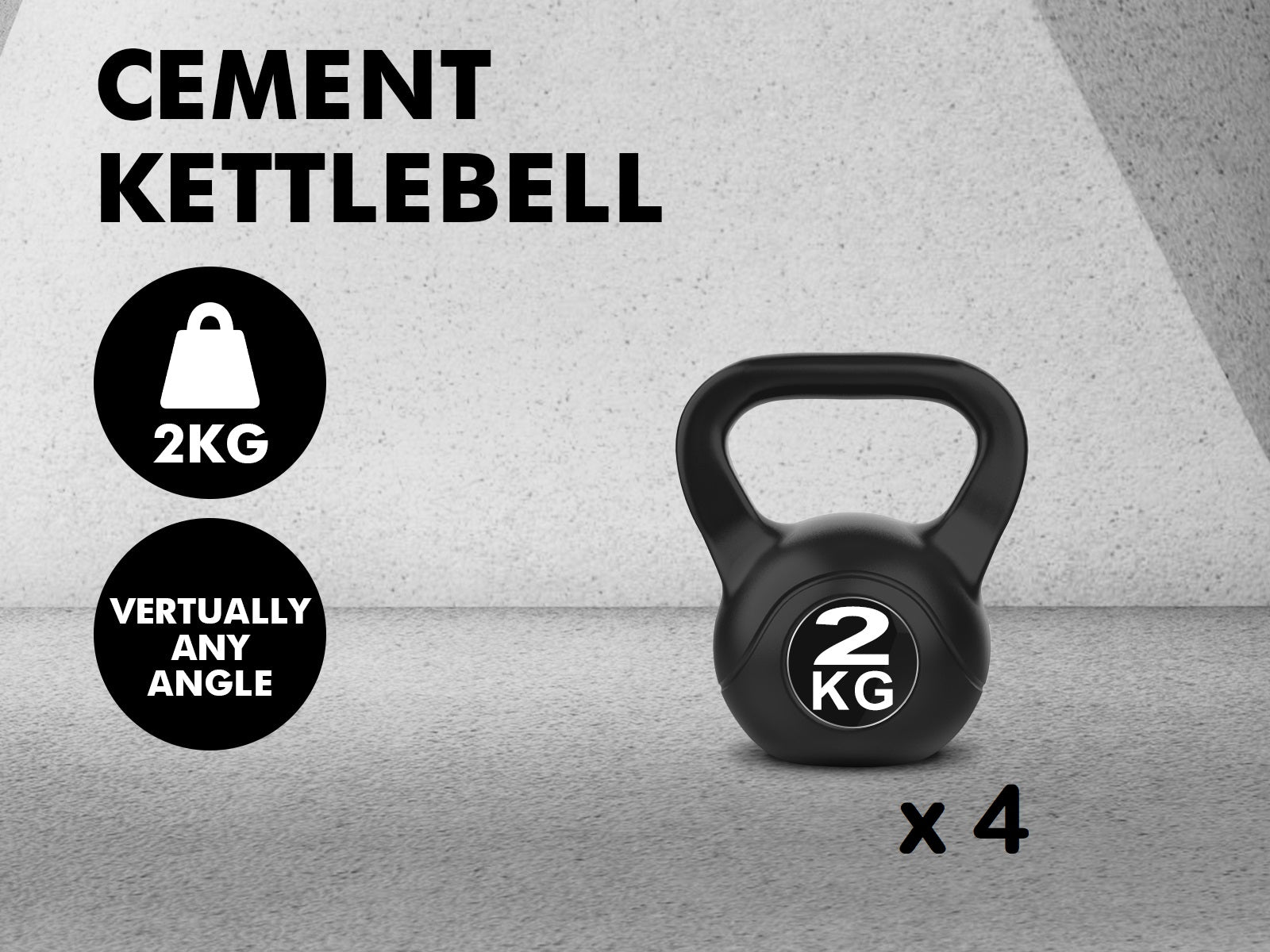 Cement Kettlebell 2Kg X 4