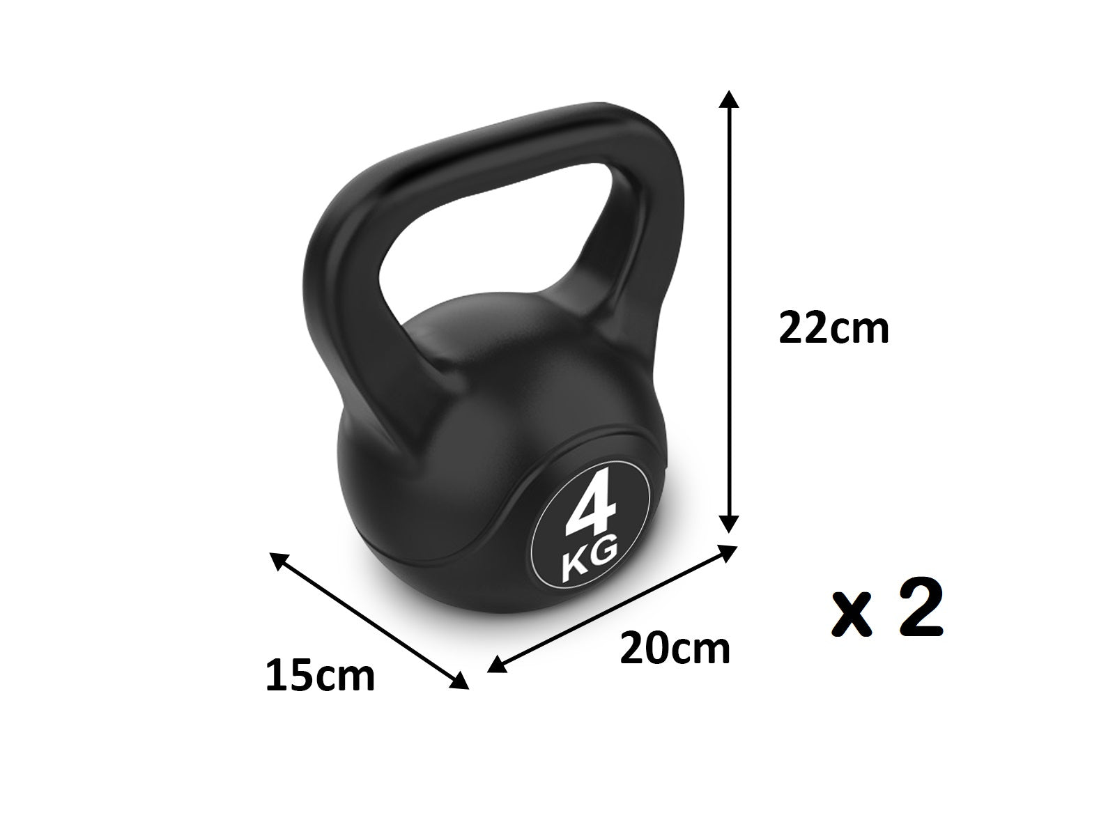 Cement Kettlebell 4Kg X 2 Pr7099 Weight Bench Nz Depot 3 - Nz Depot