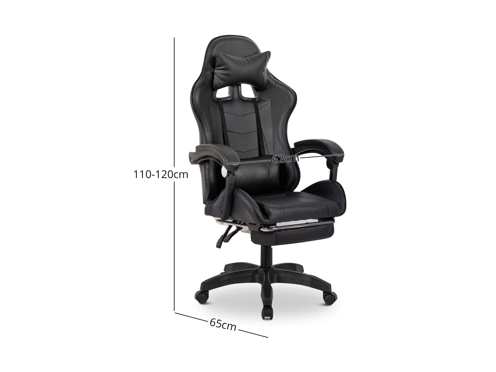 Chano Deluxe Gaming Chair Pu Black Pr8924 Office Chairs Nz Depot 3 - Nz Depot