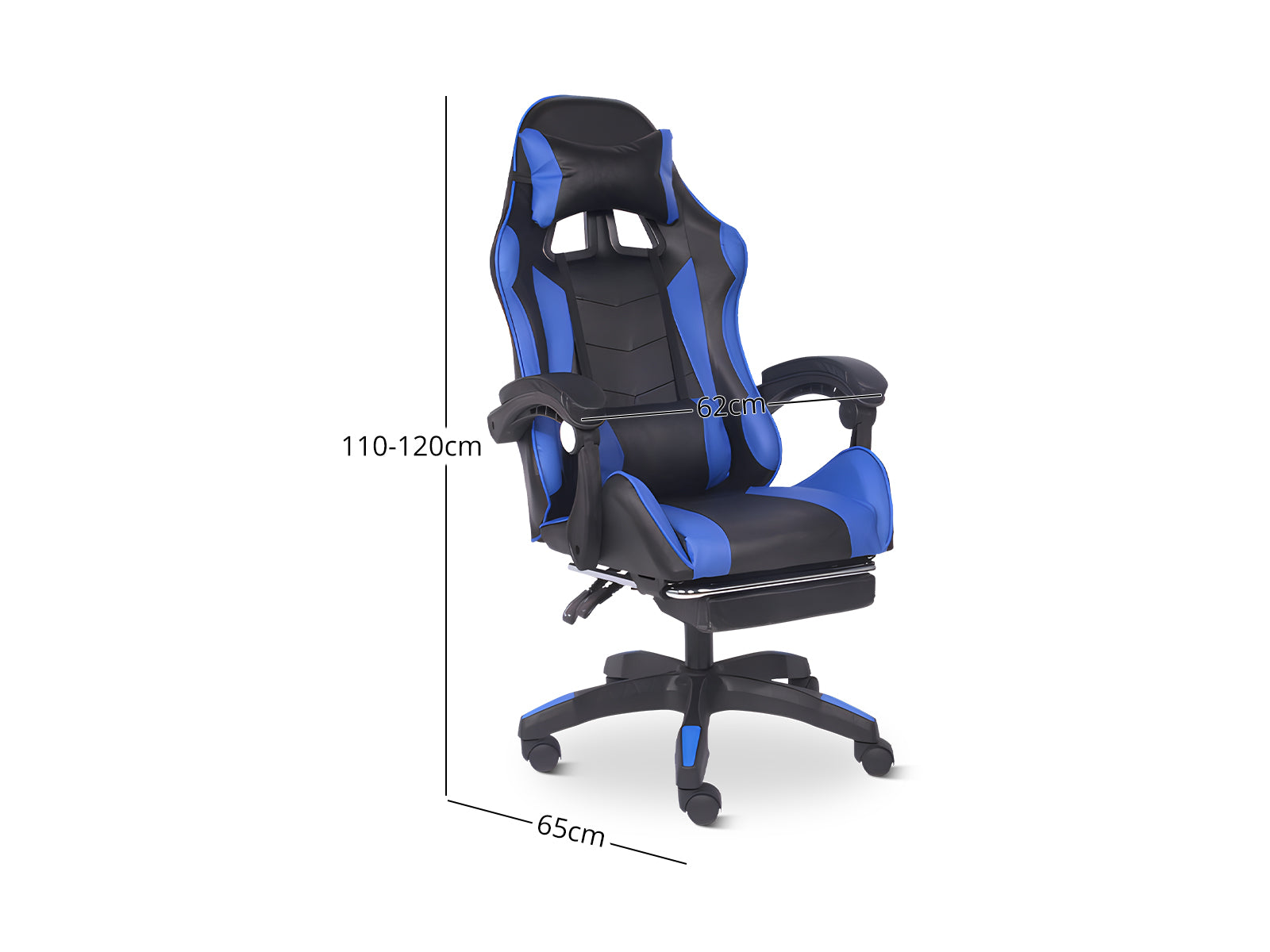 Chano Deluxe Gaming Chair Pu Blue Pr8926 Office Chairs Nz Depot 3 - Nz Depot