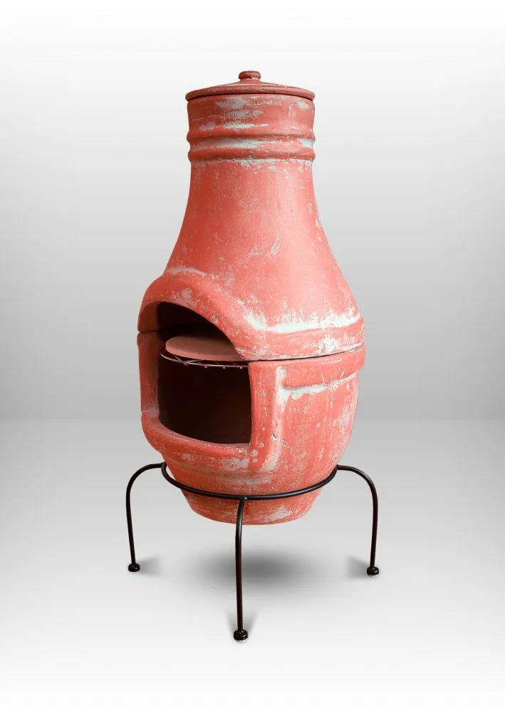 Clay Pizza Oven With Stand + Grill