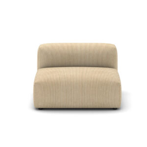 Corduroy Fabric Sofa Armless Chaise