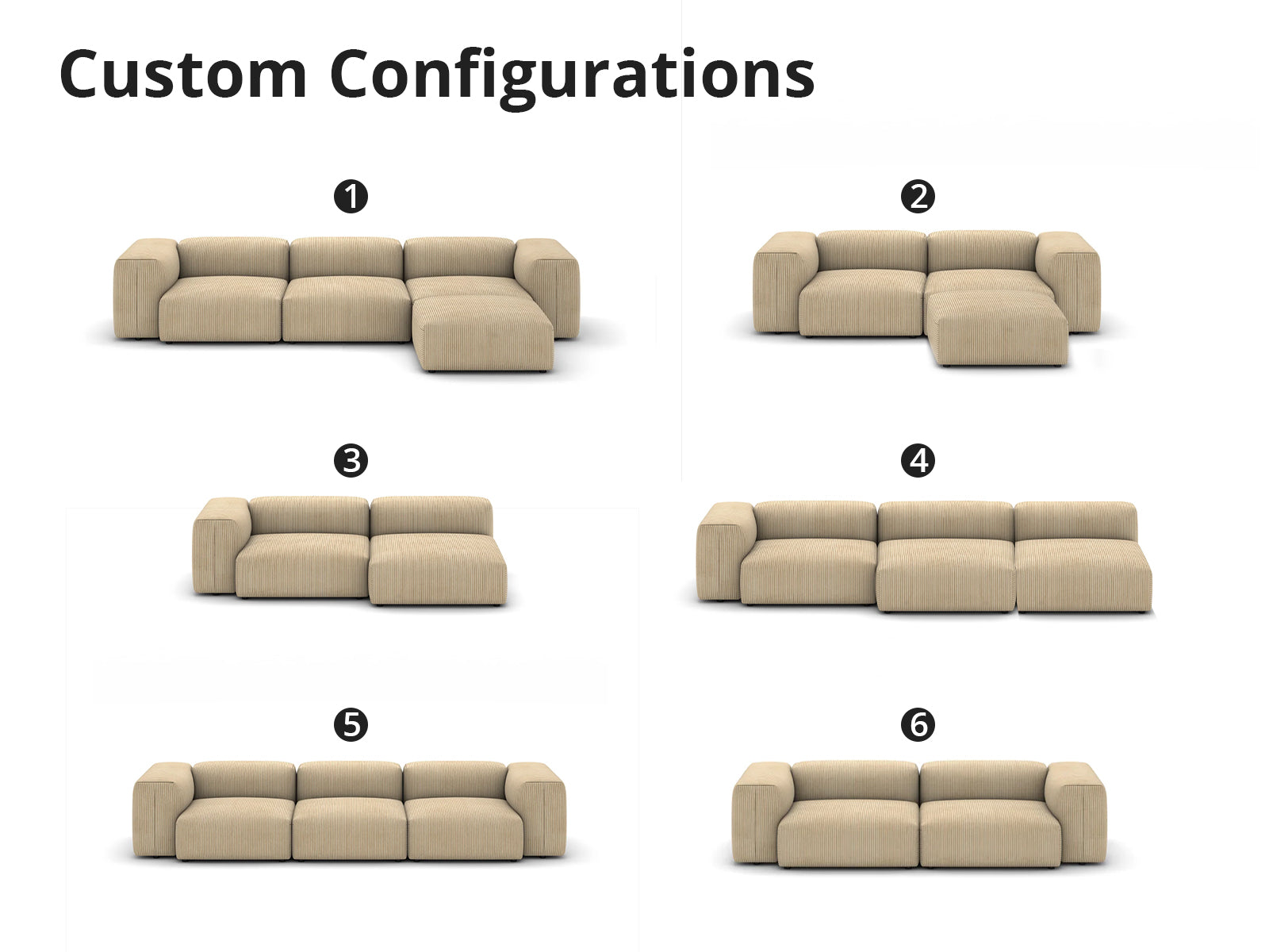 Corduroy Fabric Sofa Armless Chaise Pr65293 Sofas Sectionals Sofa Beds Nz Depot 7 - Nz Depot