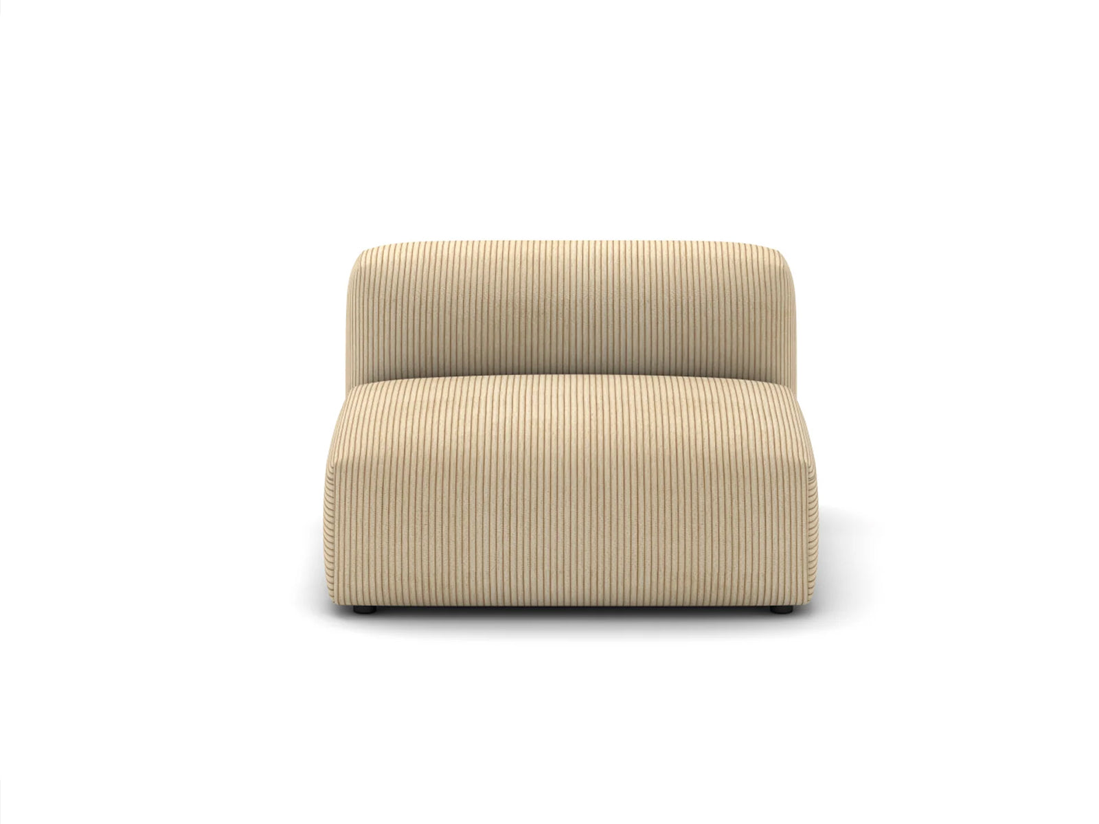 Corduroy Fabric Sofa Armless Chaise