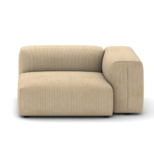 Corduroy Fabric Sofa Right Armrest Seater