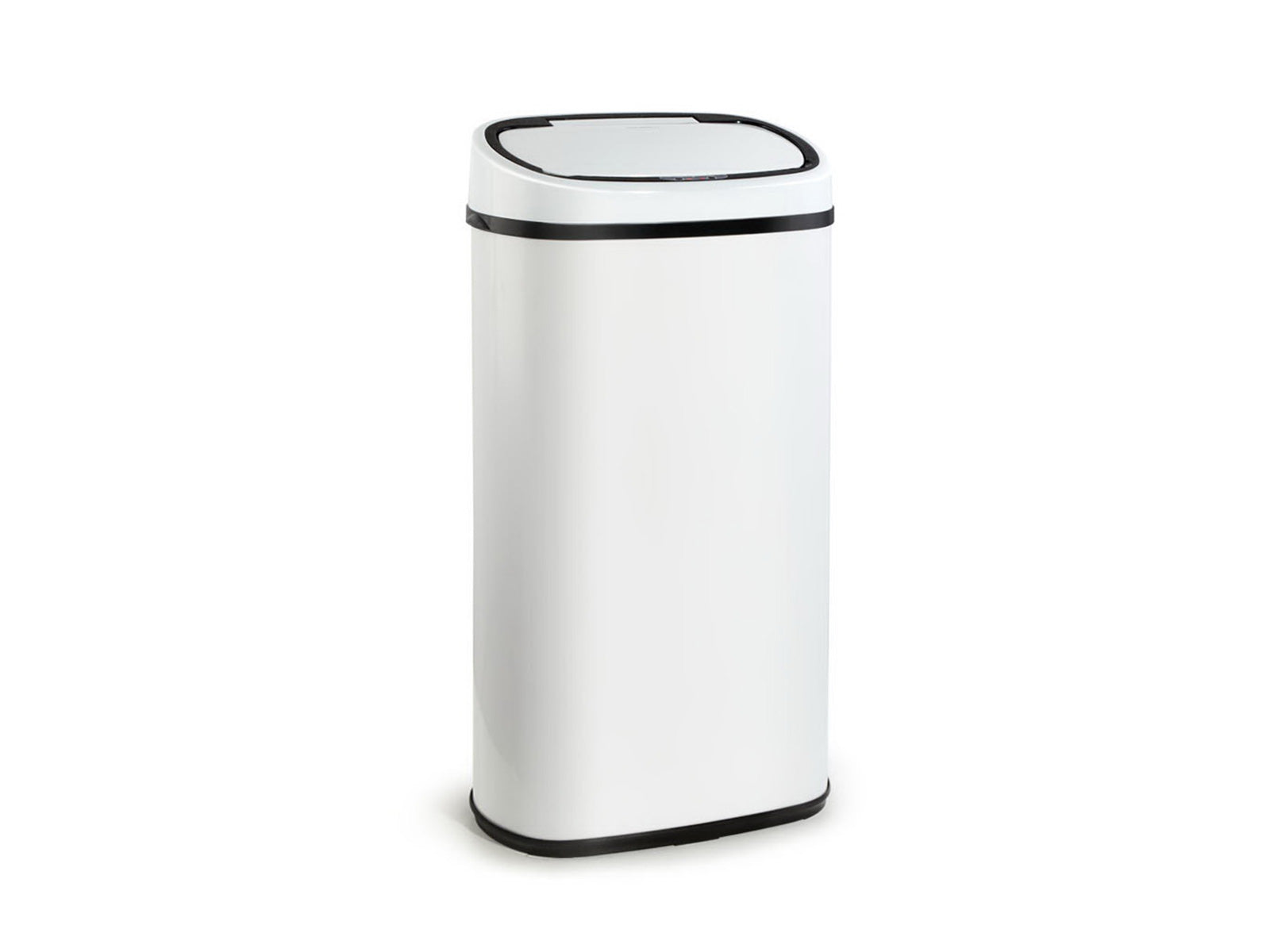 58L Square Sensor Bin White