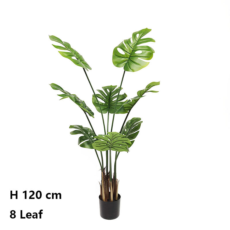 Ds Bs Artificial Plastic Tropical Palm Tree Monstera 120Cm Pr9353 Indoor Plants Nz Depot 5 - Nz Depot