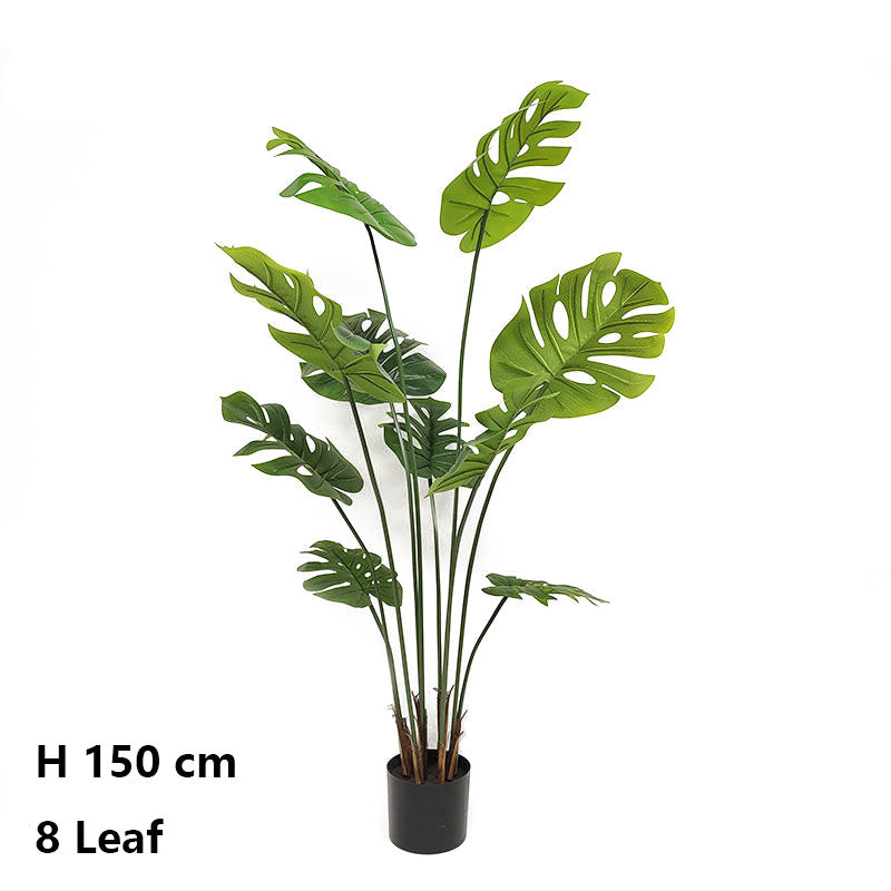 Ds Bs Artificial Plastic Tropical Palm Tree Monstera 150Cm Pr9352 Indoor Plants Nz Depot 5 - Nz Depot