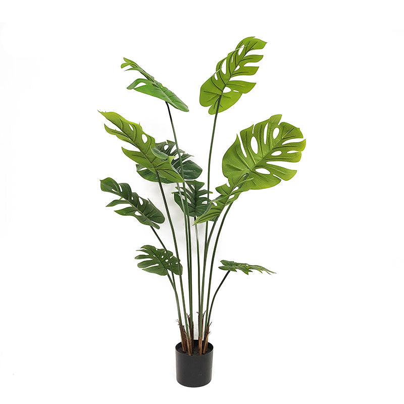 Ds Bs Artificial Plastic Tropical Palm Tree Monstera-150Cm