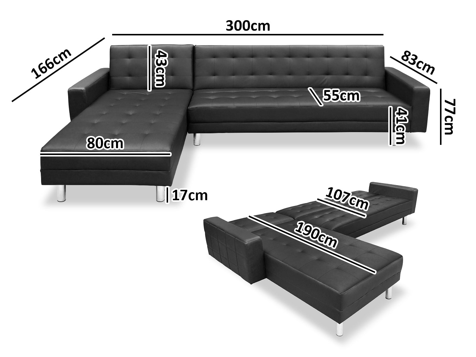 Ds Klika Sofa Bed Pr666534 1 Sofas Sectionals Sofa Beds Nz Depot 4 - Nz Depot