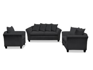 Ds Nz Made Chika Sofa 321 Vish Black Zest Pr9112 4 Sofas Sectionals Sofa Beds Nz Depot - Nz Depot