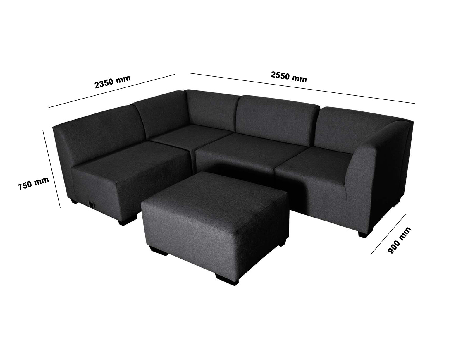 Ds Nz Made Andy Corner Sofa Vish Black Pr65427 2 Sofas Sectionals Sofa Beds Nz Depot 6 - Nz Depot