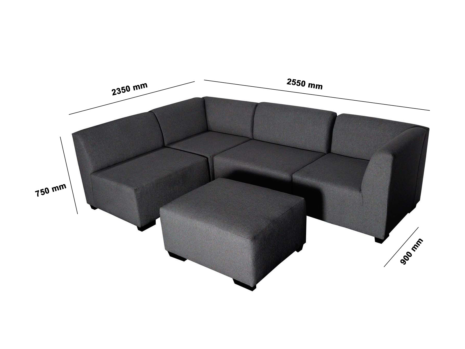 Ds Nz Made Andy Corner Sofa Kido Black Pr65427 4 Sofas Sectionals Sofa Beds Nz Depot 5 - Nz Depot